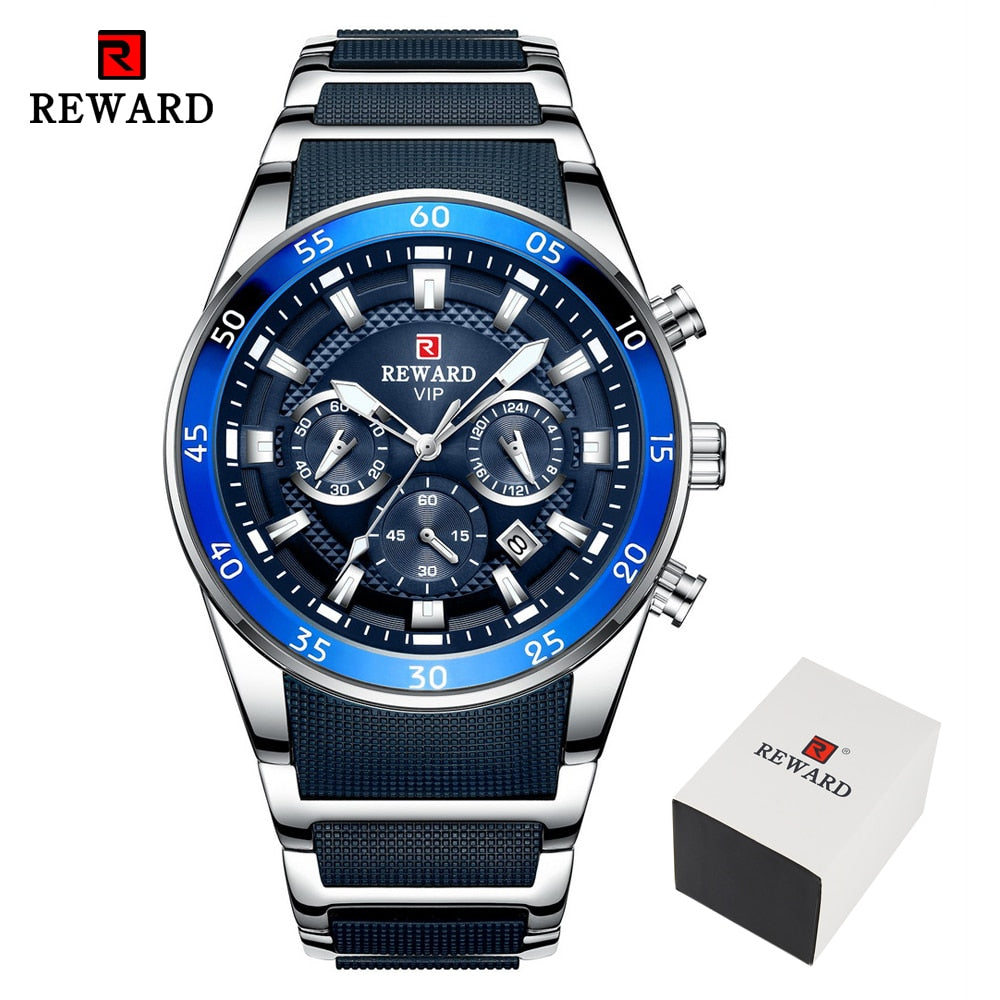 REWARD Brand Mens Watches Luxury  Waterproof