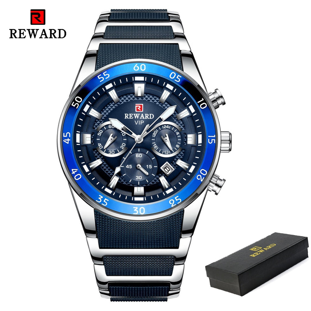 REWARD Brand Mens Watches Luxury  Waterproof -   - anassiri.com