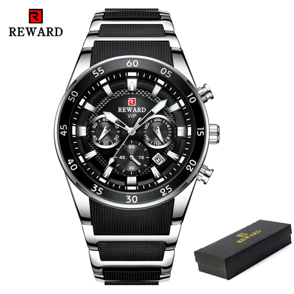 REWARD Brand Mens Watches Luxury  Waterproof