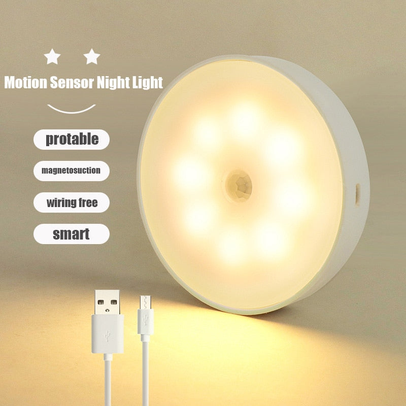 LED Motion Sensor Light Wireless Night Light Under Cabinet