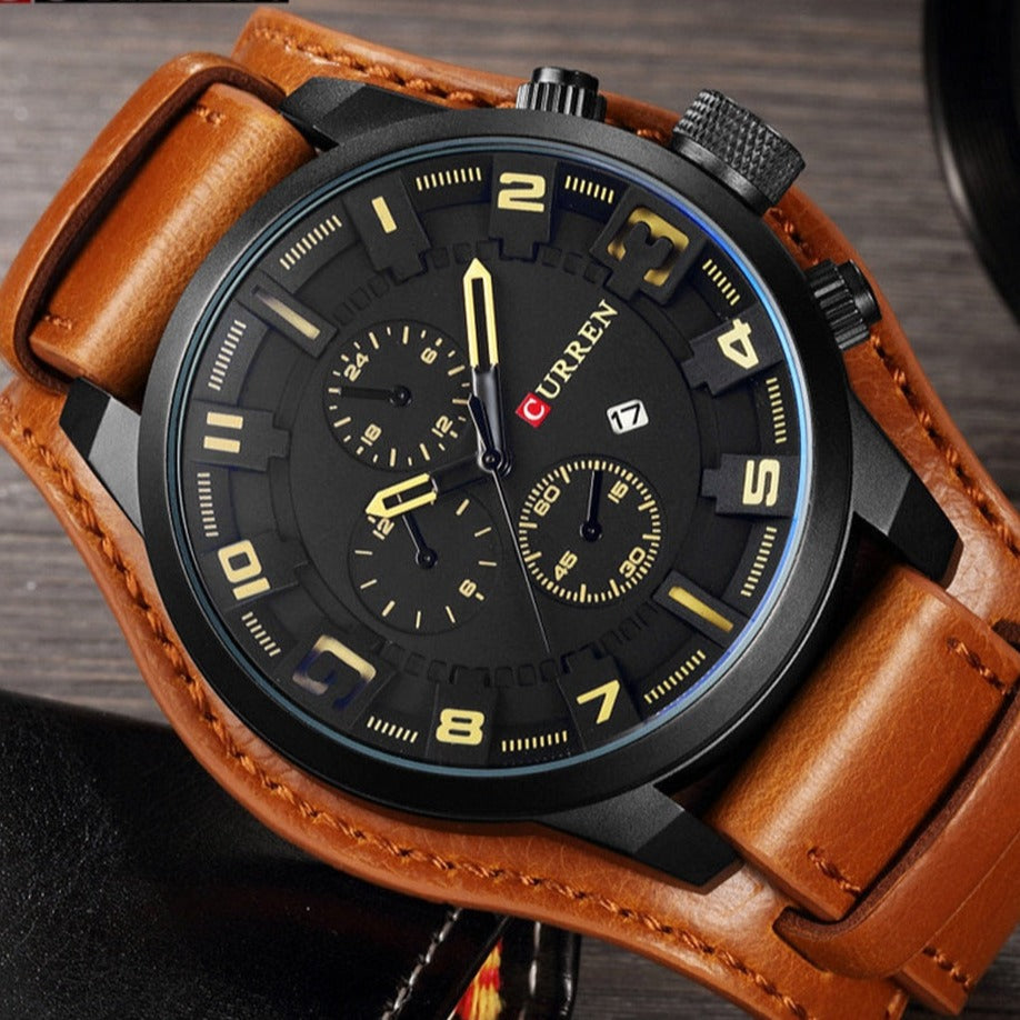 Luxury Brand CURREN Mens Watches Military Sports