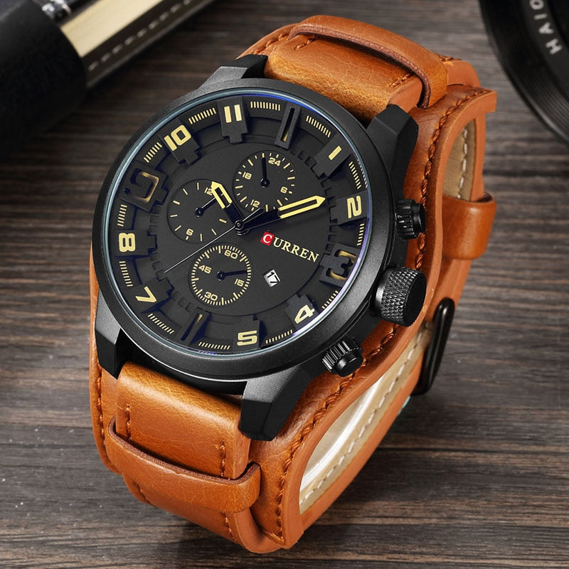 Luxury Brand CURREN Mens Watches Military Sports