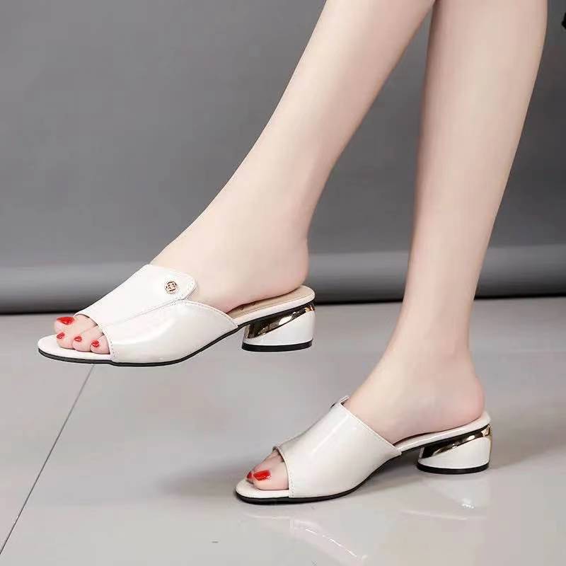 Leather Slippers -  shoe women - anassiri.com