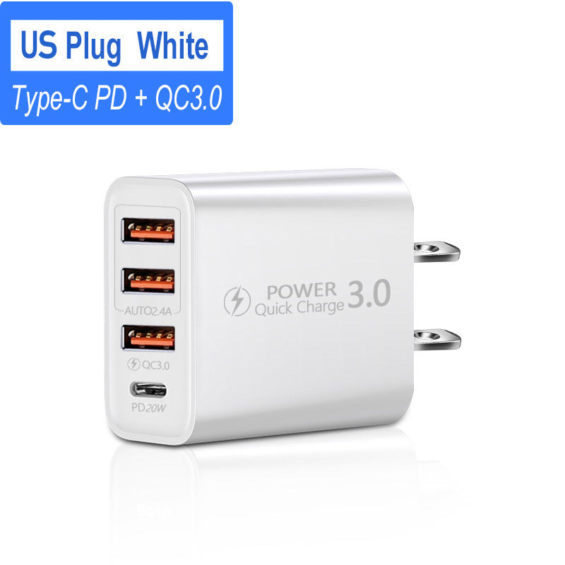 Travel Charger 3USB Type-C Charging Head