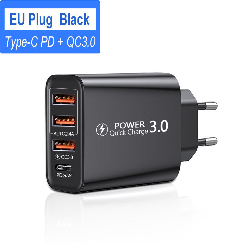 Travel Charger 3USB Type-C Charging Head