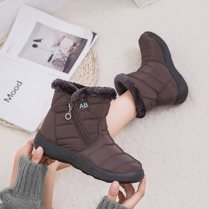 Waterproof Snow Boots Plush Warm Winter Shoes Casual Lightweight Ankle Boots