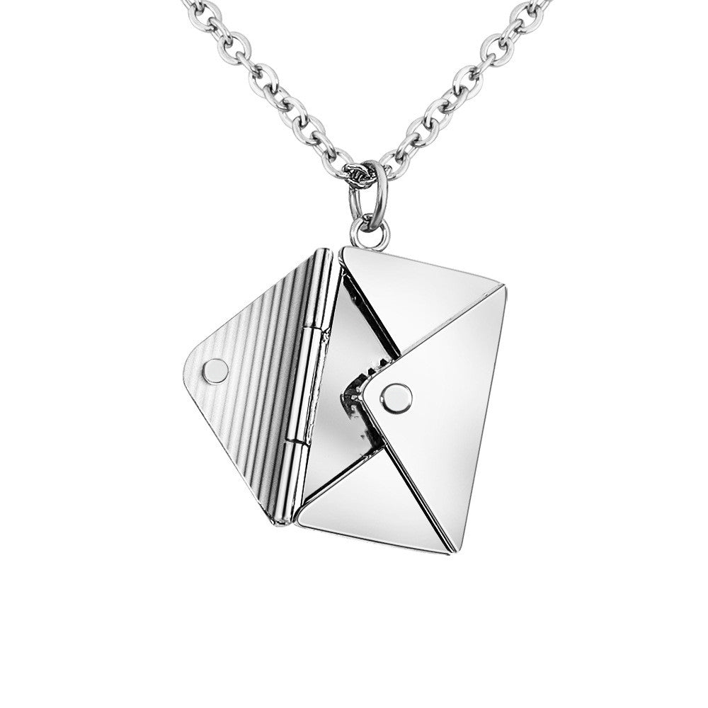 Fashion Jewelry Envelop Necklace Women Lover Letter Pendant Best Gifts For Girlfriend -   - anassiri.com