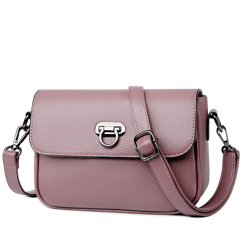 Fashion Leather Messenger Shoulder Small Square Bag -  WOMEN BAGS - anassiri.com