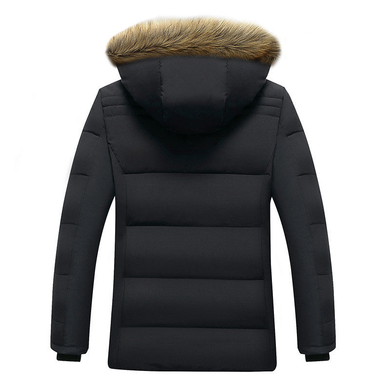 Men's Cotton-padded Jacket Plus Velvet Thick Cotton-padded Jacket Autumn And Winter